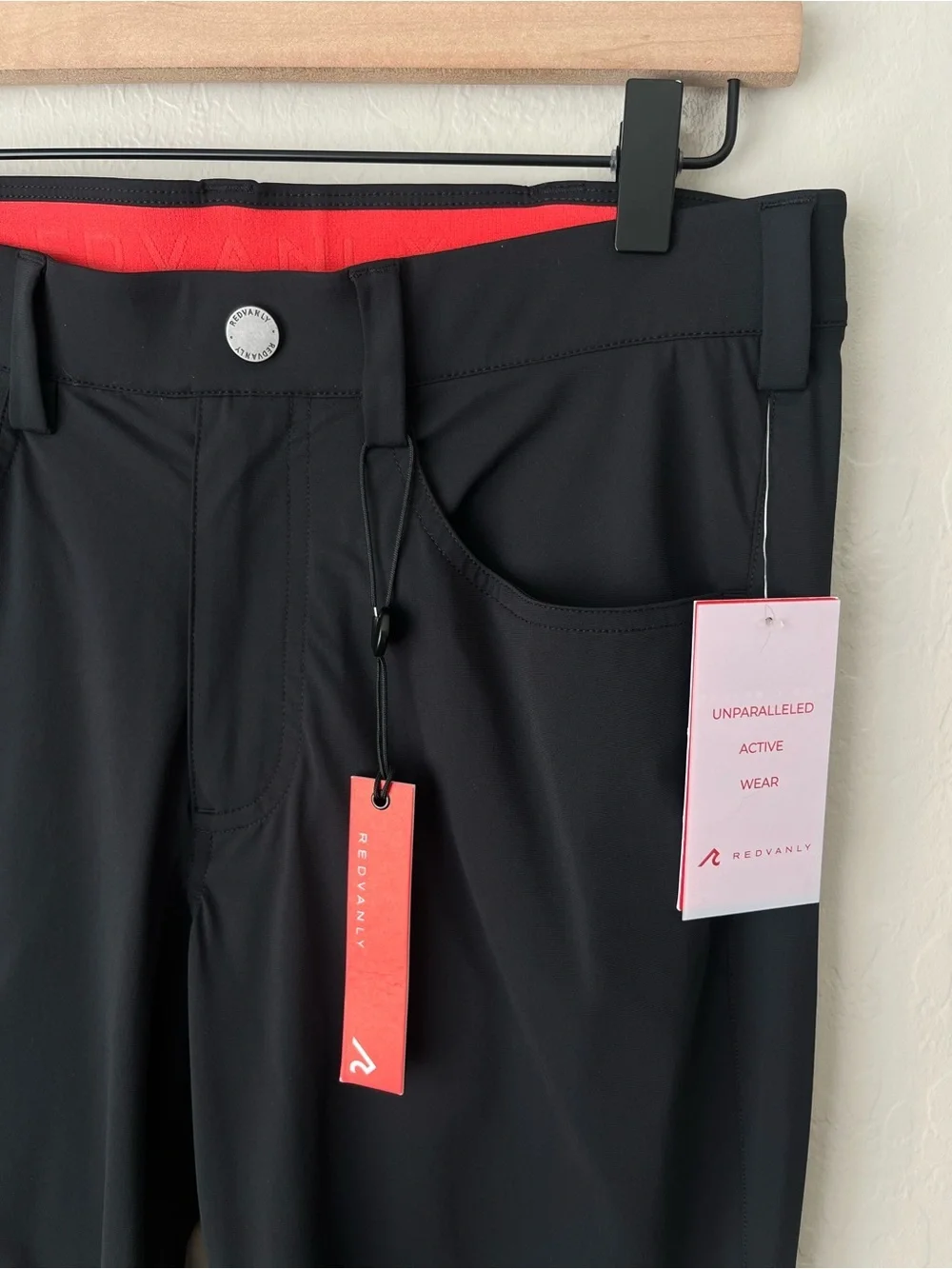 Redvanly Kent Pull On golf Pants NEW small Mens Black Performance Golf Stretch